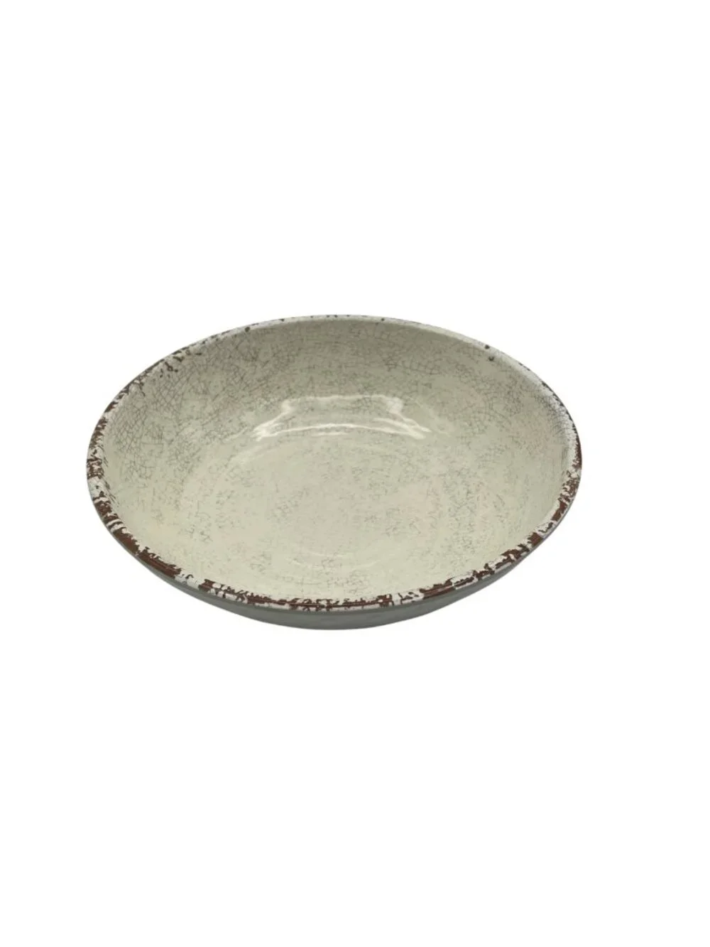 Williams Sonoma Rustic Outdoor Melamine Lot 2 Plates & 2 Bowls Ivory Blue Green
